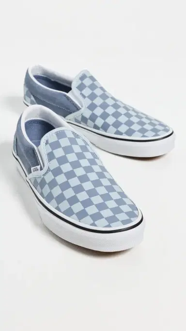 Vans Classic Slip On Sneakers Checkerboard Light Blue | Thumbnail 5 Vans Classic Slip On Sneakers Checkerboard Light Blue | Thumbnail 5