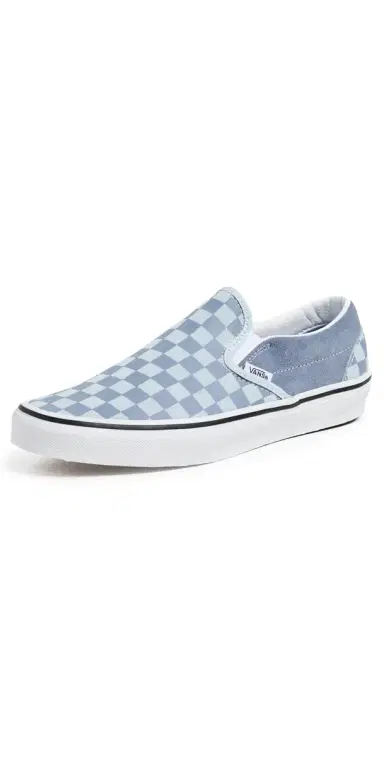 Vans Classic Slip On Sneakers Checkerboard Light Blue | Thumbnail 1 Vans Classic Slip On Sneakers Checkerboard Light Blue | Thumbnail 1