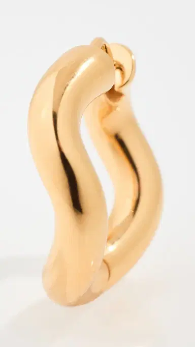 CHARLOTTE CHESNAIS Wave Hoop Earrings Gold One Size | Thumbnail 5 CHARLOTTE CHESNAIS Wave Hoop Earrings Gold One Size | Thumbnail 5