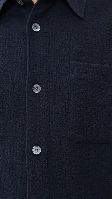 FRAME Open Weave Long Sleeve Shirt Dark Navy | Thumbnail 6 FRAME Open Weave Long Sleeve Shirt Dark Navy | Thumbnail 6