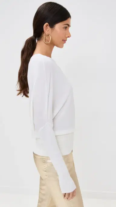 SIMKHAI Lavina Draped Off houlder Sweater | Thumbnail 4 SIMKHAI Lavina Draped Off houlder Sweater | Thumbnail 4