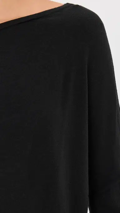 SIMKHAI Lavina Draped Off houlder Sweater Black | Thumbnail 6 SIMKHAI Lavina Draped Off houlder Sweater Black | Thumbnail 6