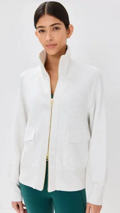Varley Roxbury Zip Through Sweatshirt Marl | Thumbnail 2 Varley Roxbury Zip Through Sweatshirt Marl | Thumbnail 2