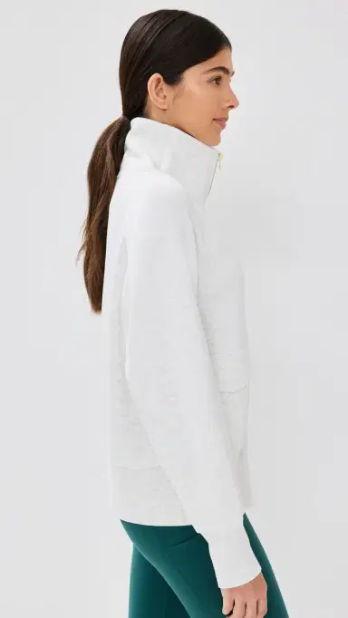 Varley Roxbury Zip Through Sweatshirt Marl | Thumbnail 4 Varley Roxbury Zip Through Sweatshirt Marl | Thumbnail 4