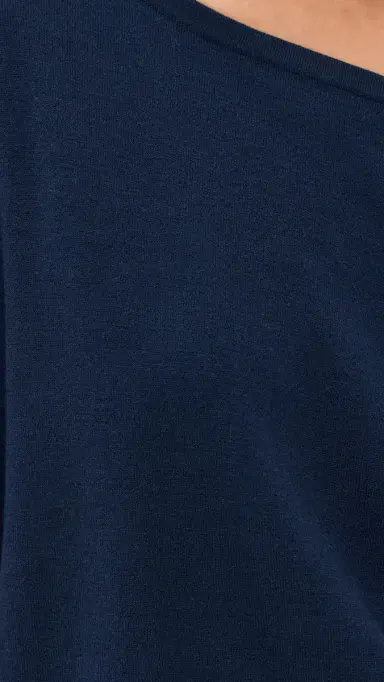 Simkhai Lavina Draped Off Shoulder Sweater Midnight | Thumbnail 6 Simkhai Lavina Draped Off Shoulder Sweater Midnight | Thumbnail 6