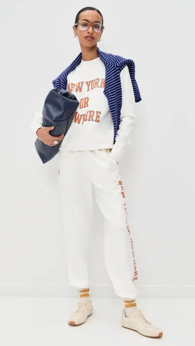 New York or Nowhere Knicks Classic Sweatpants Off White | Thumbnail 5 New York or Nowhere Knicks Classic Sweatpants Off White | Thumbnail 5