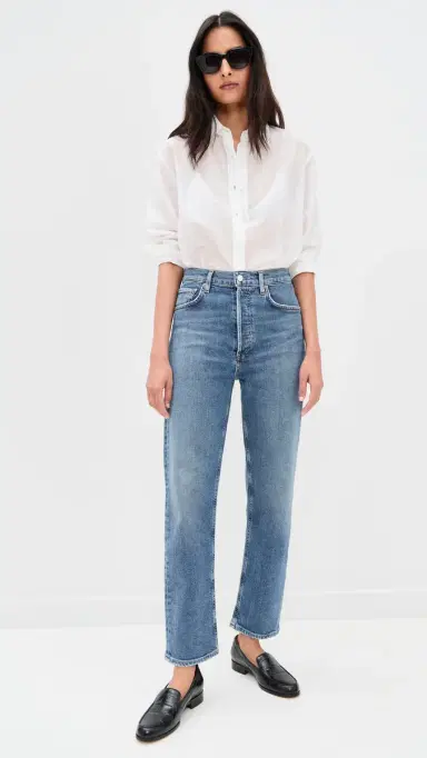 AGOLDE 90s Pinch Waist Crop Jeans Overcast 32 | Thumbnail 2 AGOLDE 90s Pinch Waist Crop Jeans Overcast 32 | Thumbnail 2
