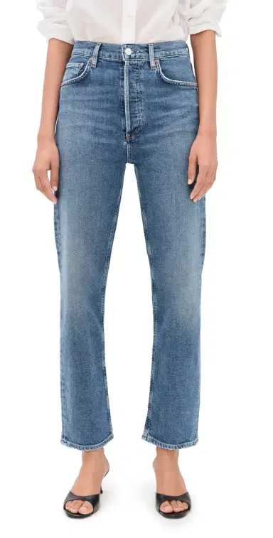 AGOLDE 90s Pinch Waist Crop Jeans Overcast 32 | Thumbnail 1 AGOLDE 90s Pinch Waist Crop Jeans Overcast 32 | Thumbnail 1