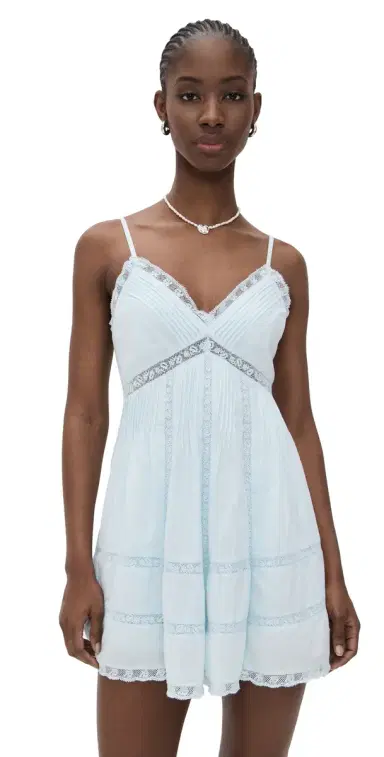 LoveShackFancy Docila Dress Blue | Thumbnail 1 LoveShackFancy Docila Dress Blue | Thumbnail 1