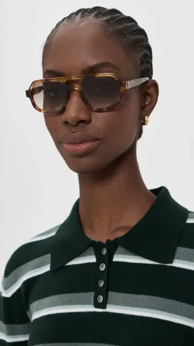 Luv Lou The Banks Sunglasses Caramel Tort One Size | Thumbnail 3 Luv Lou The Banks Sunglasses Caramel Tort One Size | Thumbnail 3