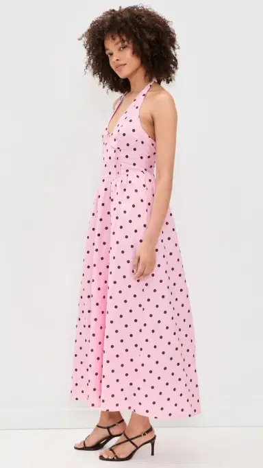 Seven Wonders Calianna Halter idi Dress usk/Choc Polka | Thumbnail 4 Seven Wonders Calianna Halter idi Dress usk/Choc Polka | Thumbnail 4