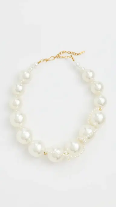 Completedworks Large Faux Pearl Necklace Brass/18k Gold Plated One Size | Thumbnail 2 Completedworks Large Faux Pearl Necklace Brass/18k Gold Plated One Size | Thumbnail 2