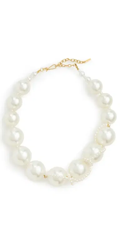Completedworks Large Faux Pearl Necklace Brass/18k Gold Plated One Size | Thumbnail 1 Completedworks Large Faux Pearl Necklace Brass/18k Gold Plated One Size | Thumbnail 1