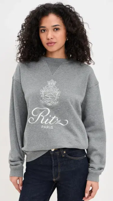 FRAME Ritz Unisex Sweatshirt Heather Grey | Thumbnail 3 FRAME Ritz Unisex Sweatshirt Heather Grey | Thumbnail 3