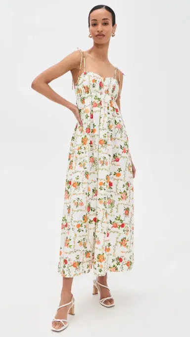 Line & Dot Anisa Maxi Dress White Multi | Thumbnail 2 Line & Dot Anisa Maxi Dress White Multi | Thumbnail 2
