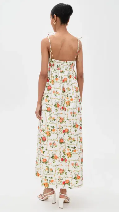 Line & Dot Anisa Maxi Dress White Multi | Thumbnail 3 Line & Dot Anisa Maxi Dress White Multi | Thumbnail 3