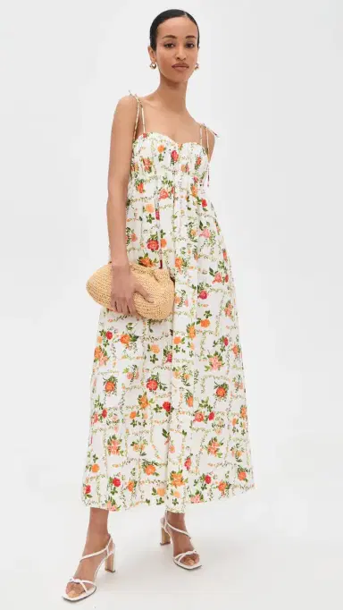 Line & Dot Anisa Maxi Dress White Multi | Thumbnail 5 Line & Dot Anisa Maxi Dress White Multi | Thumbnail 5