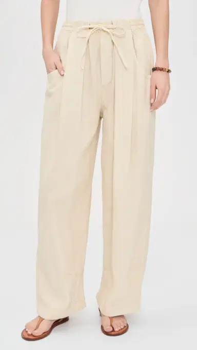 Free People Chambers Laid Back Pull On inen Pants Summer Sand | Thumbnail 2 Free People Chambers Laid Back Pull On inen Pants Summer Sand | Thumbnail 2
