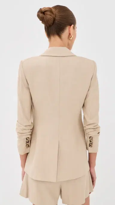 Veronica Beard Battista Dickey Jacket Stone Khaki 4 | Thumbnail 3 Veronica Beard Battista Dickey Jacket Stone Khaki 4 | Thumbnail 3