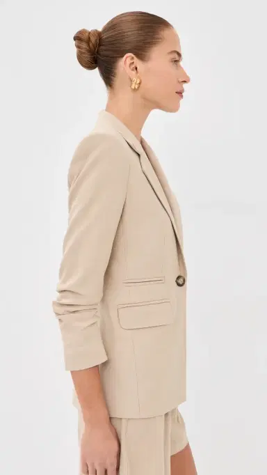 Veronica Beard Battista Dickey Jacket Stone Khaki 4 | Thumbnail 4 Veronica Beard Battista Dickey Jacket Stone Khaki 4 | Thumbnail 4