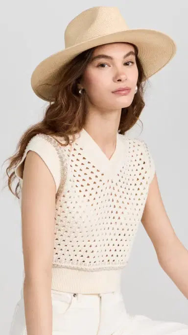 Brixton Harper Panama Straw Hat Catalina Sand | Thumbnail 3 Brixton Harper Panama Straw Hat Catalina Sand | Thumbnail 3