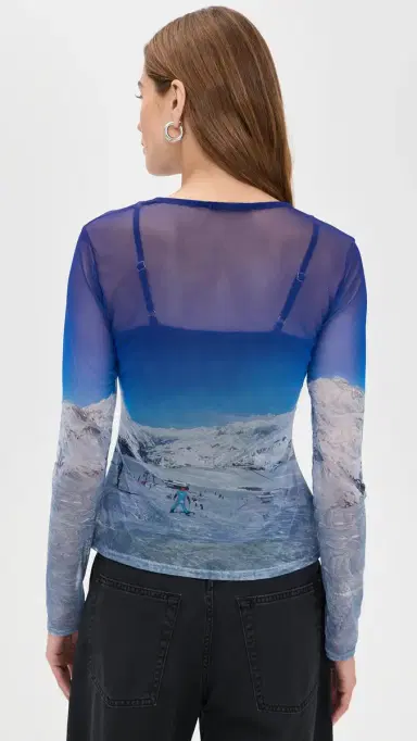 Never Fully Dressed Ski Slopes Mesh Top Blue | Thumbnail 3 Never Fully Dressed Ski Slopes Mesh Top Blue | Thumbnail 3