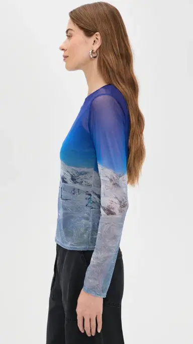 Never Fully Dressed Ski Slopes Mesh Top Blue | Thumbnail 4 Never Fully Dressed Ski Slopes Mesh Top Blue | Thumbnail 4