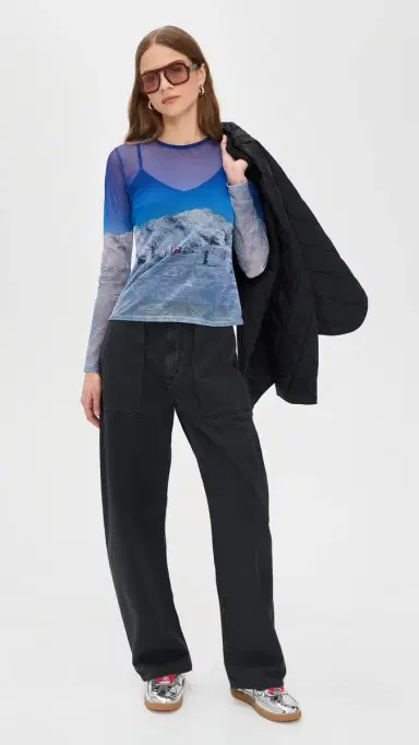 Never Fully Dressed Ski Slopes Mesh Top Blue | Thumbnail 5 Never Fully Dressed Ski Slopes Mesh Top Blue | Thumbnail 5