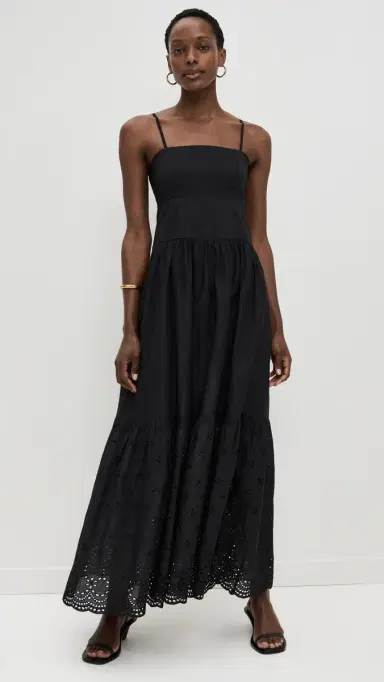 Playa Lucila Square Neck Maxi Dress Black | Thumbnail 2 Playa Lucila Square Neck Maxi Dress Black | Thumbnail 2