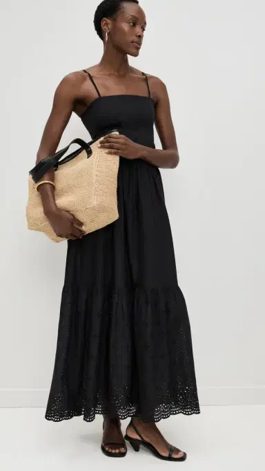 Playa Lucila Square Neck Maxi Dress Black | Thumbnail 5 Playa Lucila Square Neck Maxi Dress Black | Thumbnail 5
