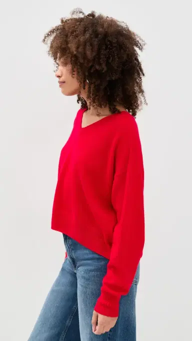 Tanya Taylor Audrey Cashmere V Neck weater carlet | Thumbnail 4 Tanya Taylor Audrey Cashmere V Neck weater carlet | Thumbnail 4