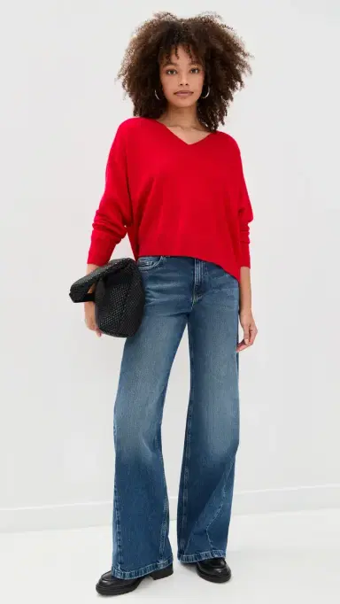 Tanya Taylor Audrey Cashmere V Neck weater carlet | Thumbnail 5 Tanya Taylor Audrey Cashmere V Neck weater carlet | Thumbnail 5