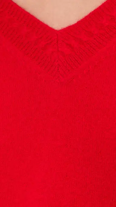 Tanya Taylor Audrey Cashmere V Neck weater carlet | Thumbnail 6 Tanya Taylor Audrey Cashmere V Neck weater carlet | Thumbnail 6