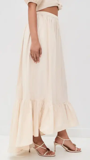 Lisa Marie Fernandez Nicole Poplin Skirt Natural Poplin | Thumbnail 4 Lisa Marie Fernandez Nicole Poplin Skirt Natural Poplin | Thumbnail 4