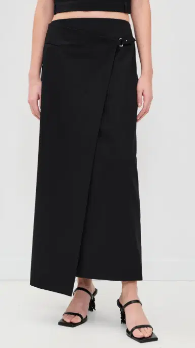 St. Agni Tailored Wool Wrap Skirt Black | Thumbnail 2 St. Agni Tailored Wool Wrap Skirt Black | Thumbnail 2