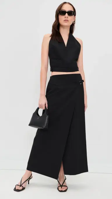 St. Agni Tailored Wool Wrap Skirt Black | Thumbnail 5 St. Agni Tailored Wool Wrap Skirt Black | Thumbnail 5