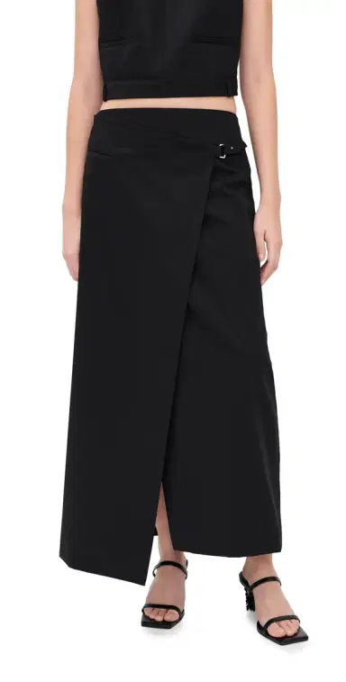 St. Agni Tailored Wool Wrap Skirt Black | Thumbnail 1 St. Agni Tailored Wool Wrap Skirt Black | Thumbnail 1