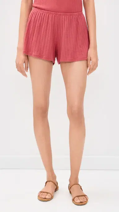DONNI. DONNI. The Pointelle Tap Shorts Raspberry L | Thumbnail 2 DONNI. DONNI. The Pointelle Tap Shorts Raspberry L | Thumbnail 2