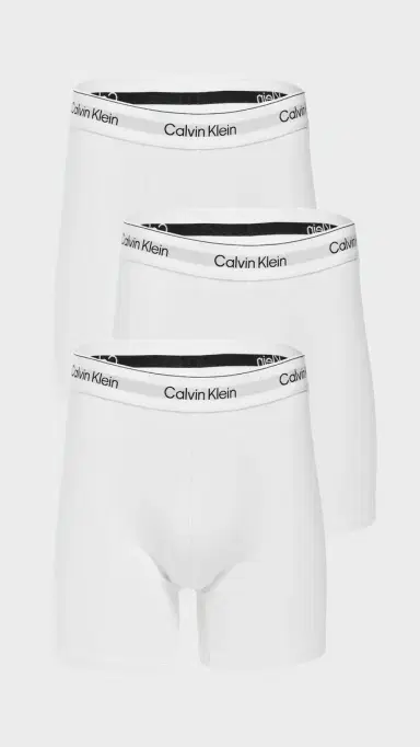 Calvin Klein Underwear Icon Cotton Stretch Boxer Briefs 3 Pack White | Thumbnail 2 Calvin Klein Underwear Icon Cotton Stretch Boxer Briefs 3 Pack White | Thumbnail 2