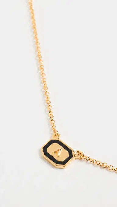 Gwen Beloti Initial Gold Block Pendant Necklace A | Thumbnail 5 Gwen Beloti Initial Gold Block Pendant Necklace A | Thumbnail 5