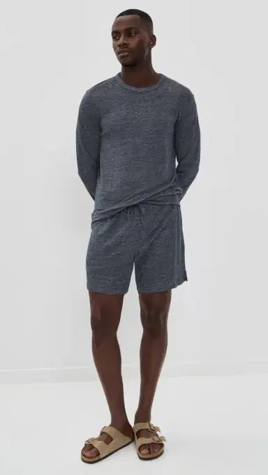 Onia Terry Linen Shorts 6 Washed Navy | Thumbnail 5 Onia Terry Linen Shorts 6 Washed Navy | Thumbnail 5