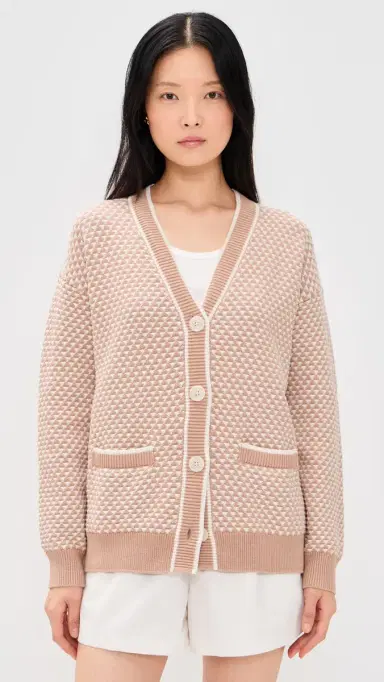 Varley Tarran Stitch Knit Cardigan Light Taupe | Thumbnail 2 Varley Tarran Stitch Knit Cardigan Light Taupe | Thumbnail 2