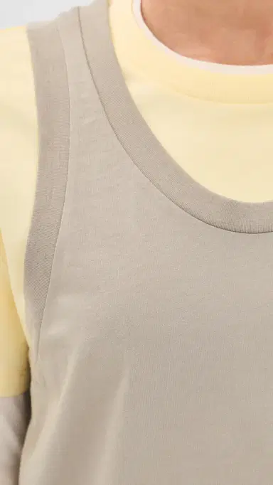 WARDROBE.NYC WARDROBE. NYC ayered Tee Mini Dress Pearl/emon/Taupe | Thumbnail 6 WARDROBE.NYC WARDROBE. NYC ayered Tee Mini Dress Pearl/emon/Taupe | Thumbnail 6