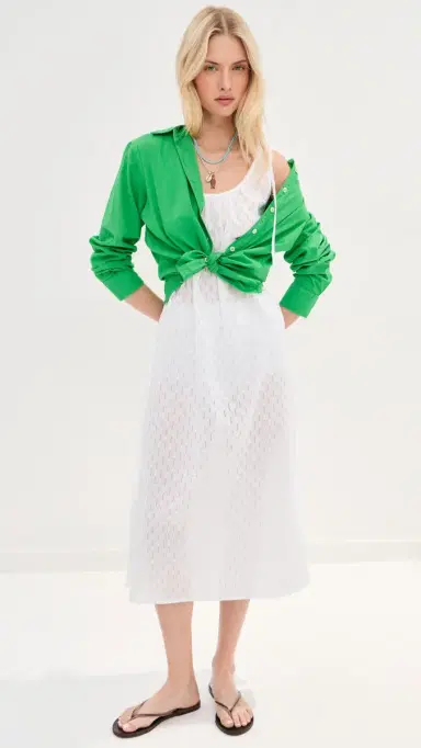 LE BOP Skylar Eyelet Maxi Dress White | Thumbnail 2 LE BOP Skylar Eyelet Maxi Dress White | Thumbnail 2
