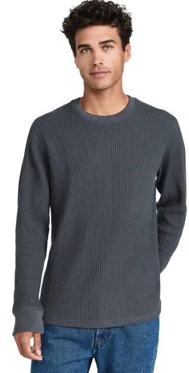 RAILS Wade Waffle Thermal Long Sleeve Tee Ink | Thumbnail 1 RAILS Wade Waffle Thermal Long Sleeve Tee Ink | Thumbnail 1