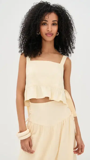 Dress To Tiered Crop Top Beige Shell | Thumbnail 2 Dress To Tiered Crop Top Beige Shell | Thumbnail 2