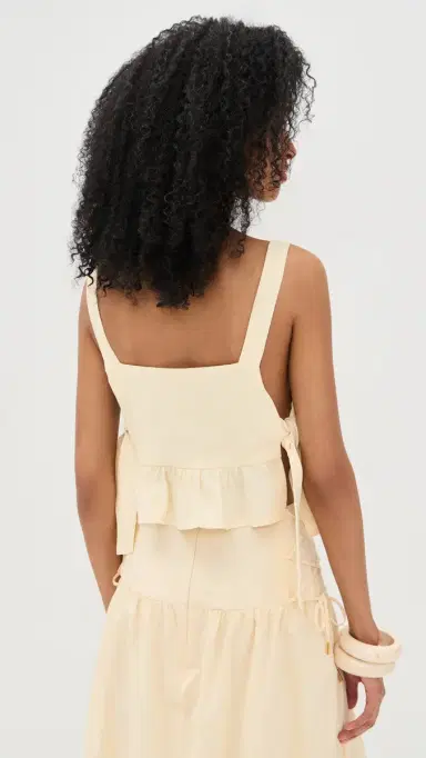 Dress To Tiered Crop Top Beige Shell | Thumbnail 3 Dress To Tiered Crop Top Beige Shell | Thumbnail 3