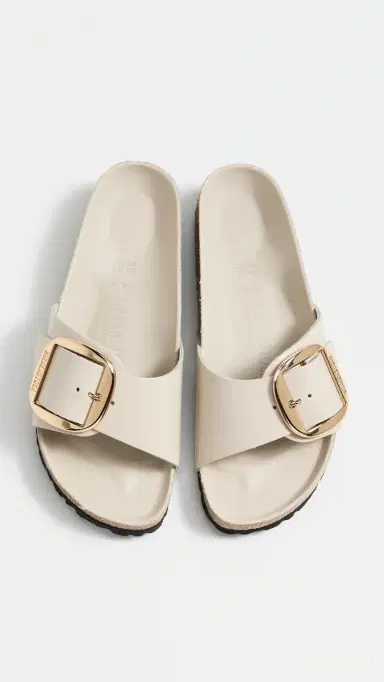 Birkenstock Madrid Big Buckle High Shine Sandals Oyster 38 | Thumbnail 5 Birkenstock Madrid Big Buckle High Shine Sandals Oyster 38 | Thumbnail 5