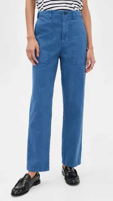 Alex Mill Neil Pants In Herringbone Washed Cobalt | Thumbnail 2 Alex Mill Neil Pants In Herringbone Washed Cobalt | Thumbnail 2