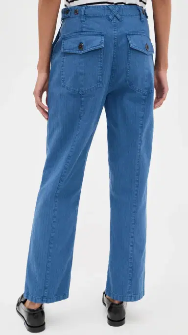 Alex Mill Neil Pants In Herringbone Washed Cobalt | Thumbnail 3 Alex Mill Neil Pants In Herringbone Washed Cobalt | Thumbnail 3